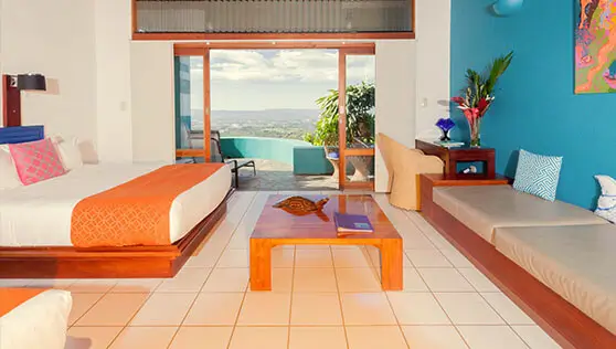 Chambre a l'hotel Xandari. Voyage au costa rica