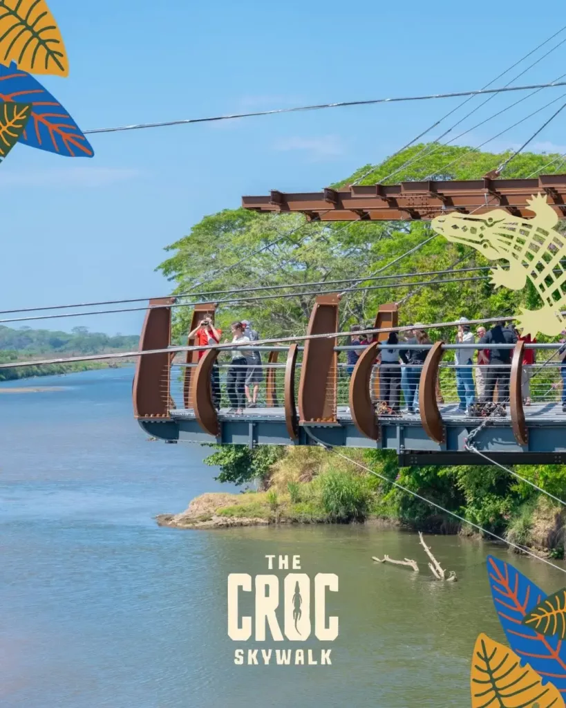 Croc Sky Walk au Rio Tarcoles, une passerelle pour mieux voir les crocodiles du Rio Tarcoles au Costa Rica