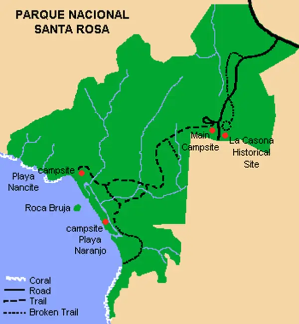 Carte du parc national
